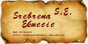 Srebrena Ekmečić vizit kartica